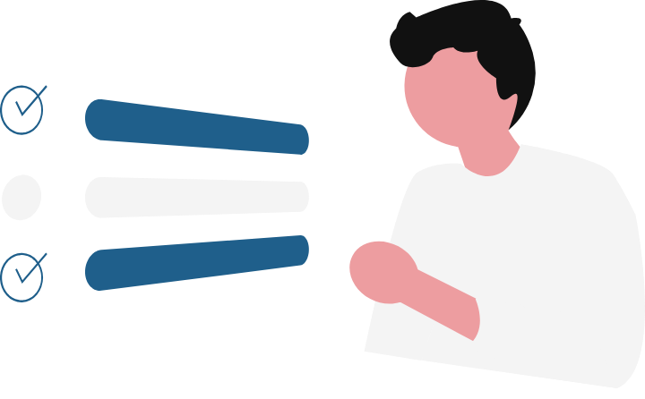 NECグループの序列を判断する基準を考えるイラスト