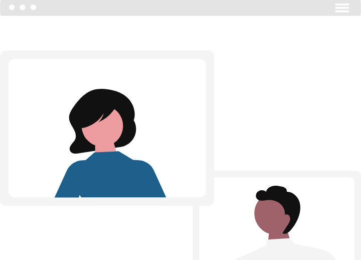 面談でAWS案件の中身を確認するイラスト